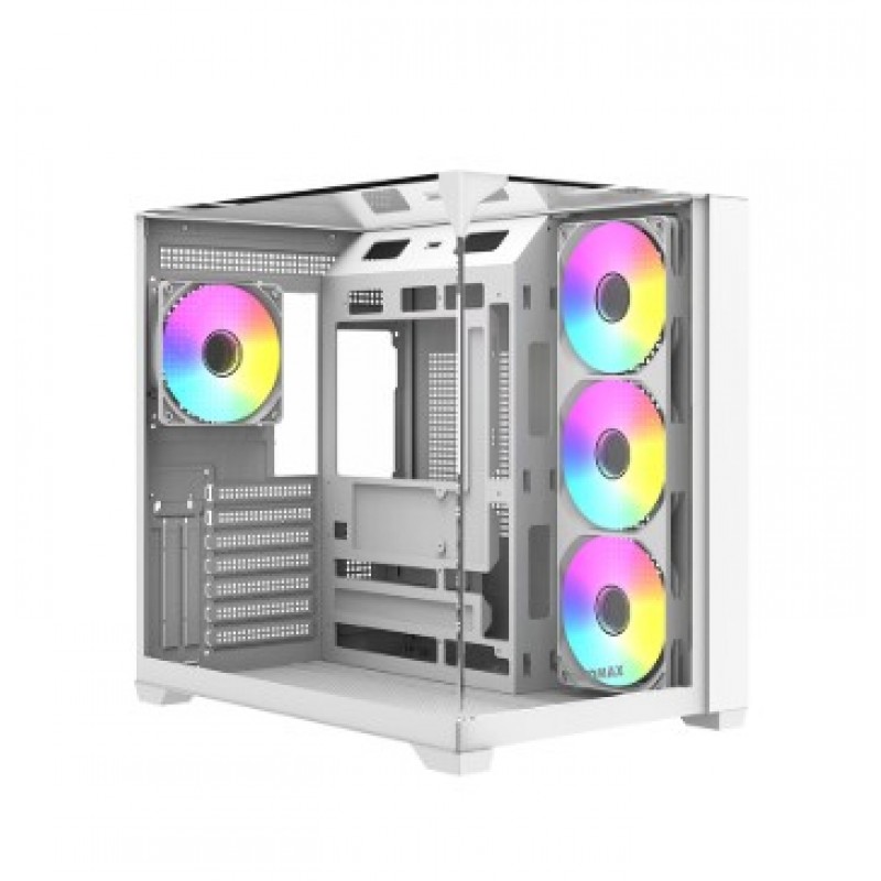 GABINETE GAMER RAIDMAX INFINITA I620 FISHTANK ARGB GLASS WHITE