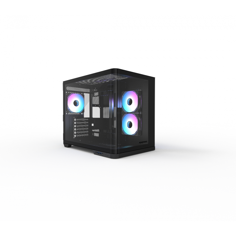 GABINETE GAMER RAIDMAX INFINITA i630 FISHTANK CURVED GLASS ARGB BLACK