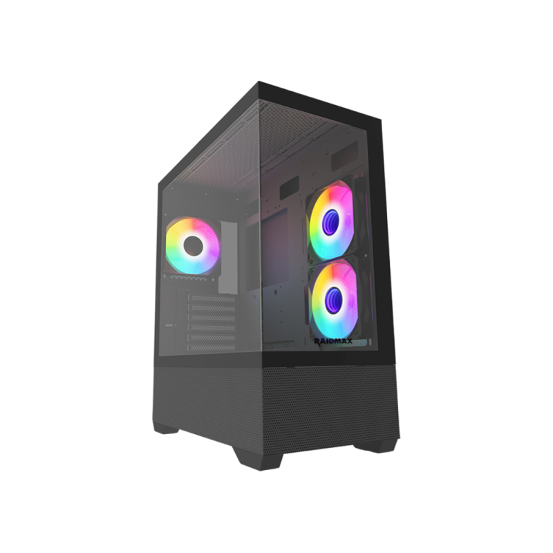 GABINETE GAMER RAIDMAX INFINITA i801 AIR BLACK FISHTANK ARGB TG