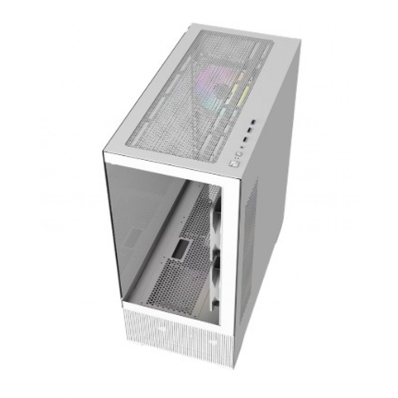 GABINETE GAMER RAIDMAX INFINITA i801 AIR WHITE FISHTANK ARGB TG