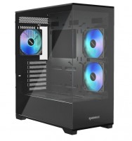 GABINETE GAMER RAIDMAX INFINITA i801 FISHTANK ARGB TG BLACK