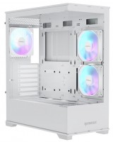 GABINETE GAMER RAIDMAX INFINITA i801 FISHTANK ARGB TG WHITE