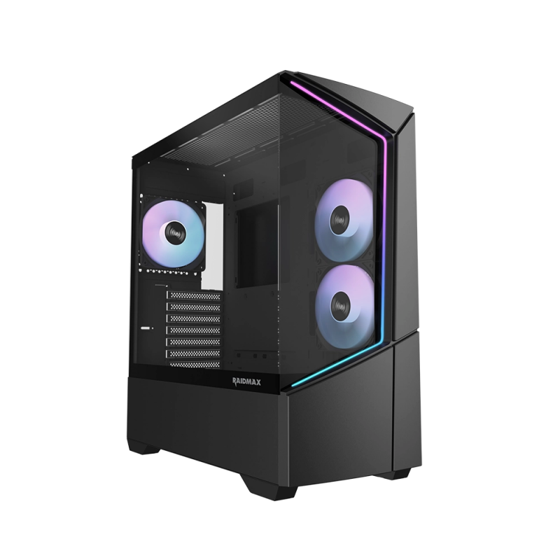 GABINETE GAMER RAIDMAX INFINITA i812 BLACK ARG TG E-ATX