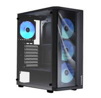 GABINETE GAMER RAIDMAX MESHIAN X922 BLACK ATX TG ARGB