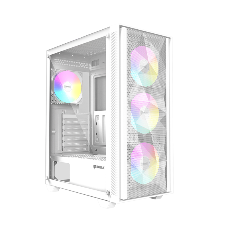 GABINETE GAMER RAIDMAX VECTOR V217 WHITE ARGB TG