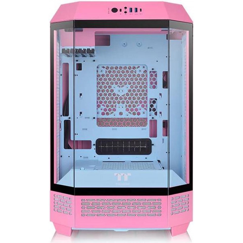 GABINETE THERMALTAKE THE TOWER 300 BUBBLE PINK TEMPERED GLASS METAL PANEL