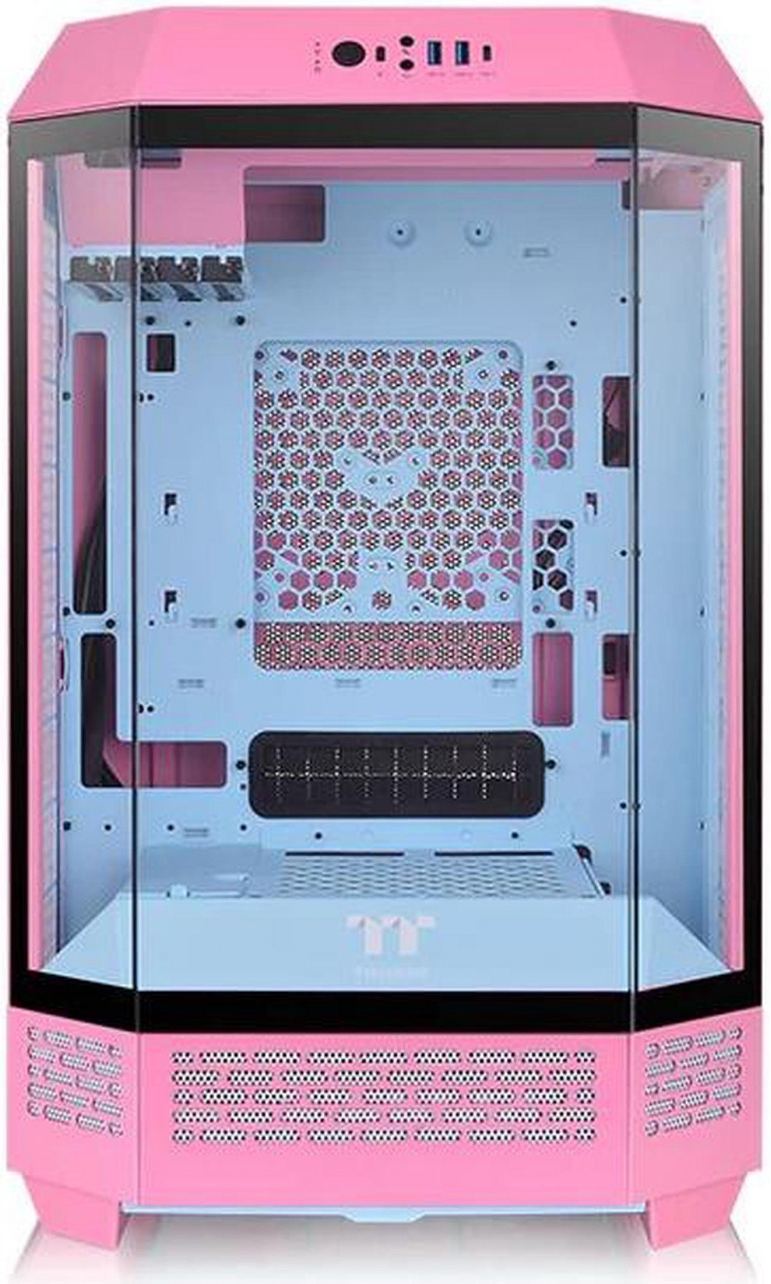 Gabinete Thermaltake The Tower 300 Bubble Pink Tempered Glass Metal Panel