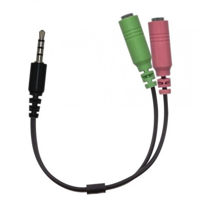 GENIUS ADAPTADOR AUDIO Y MIC A MINIPLUG