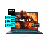 GIGABYTE NOTEBOOK GAMING A16 Ryzen 7 260 RTX5060 165Hz DDR5 M2 512Gb Win11 Home