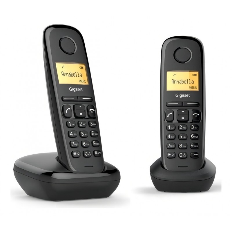 GIGASET TELEFONO INALAMBRICO A170 DUO BLACK SIN CAJA