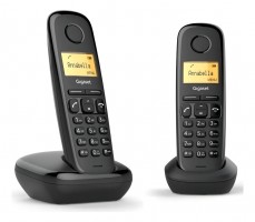 GIGASET TELEFONO INALAMBRICO A170 DUO BLACK SIN CAJA