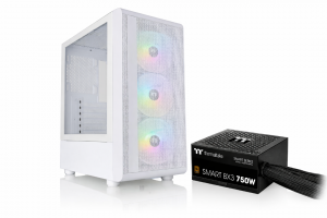 Gabinete c/fuente Thermaltake S200 + BX3 750w 80 Plus Bronze (White Edition)