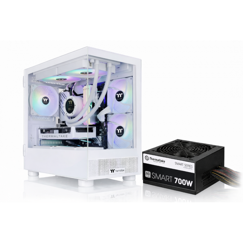 Gabinete c/fuente Thermaltake View 170 + Smart 700w 80 Plus White (White Edition)