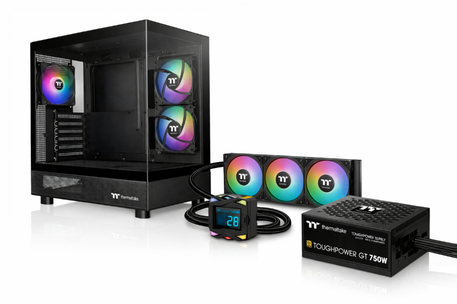 Gabinete C/fuente Thermaltake View 270 + 750w 80 Plus Gold + La360-s Argb (full Kit)