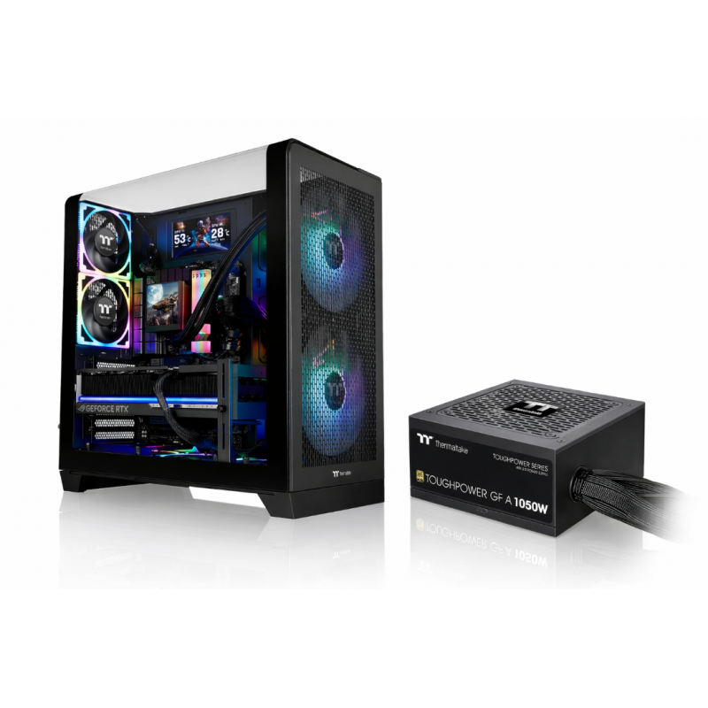 Gabinete c/fuente Thermaltake View 390 + 1050w 80 Plus Gold