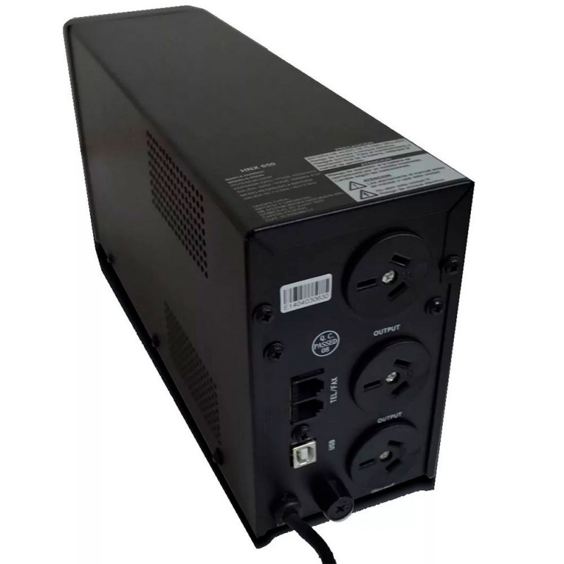 HUNNOX UPS Y ESTABILIZADOR 650VA METAL LCD C/USB