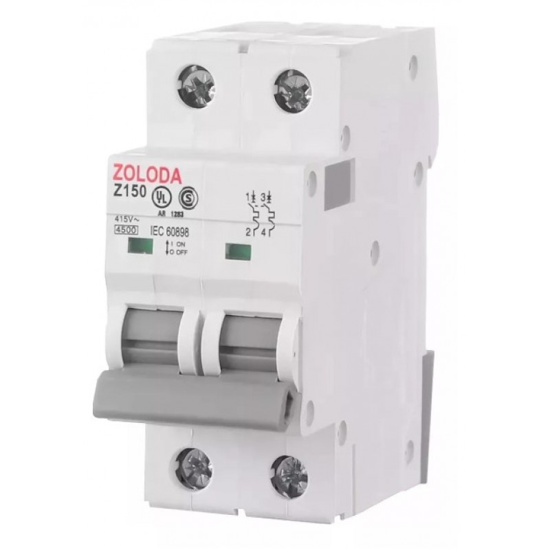 Interruptor termomagnético bipolar curva C 32A (4.5kA) ACB232C4,5