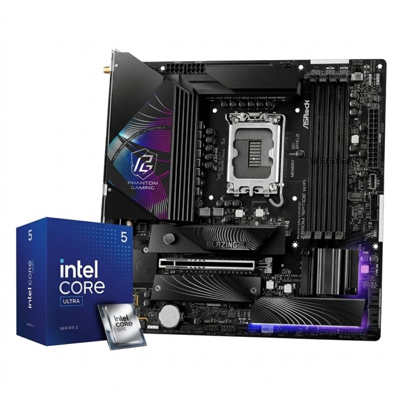 KIT ASROCK Z890M PG RIPTIDE WIFI + INTEL CORE ULTRA 5 225