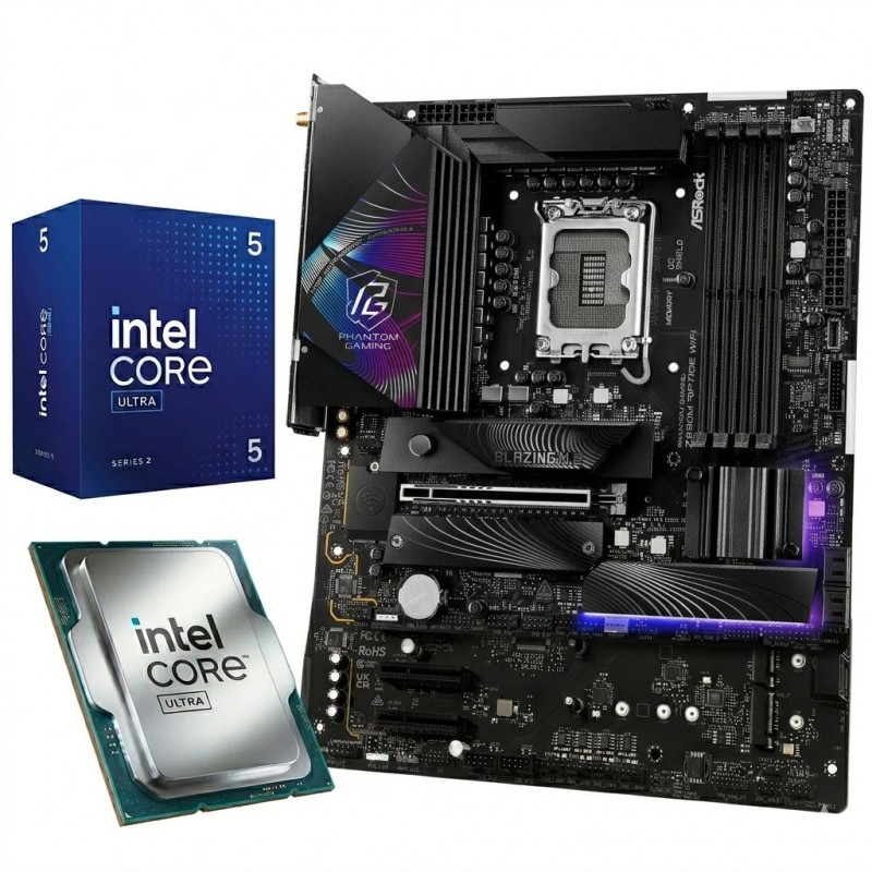 KIT ASROCK Z890M PG RIPTIDE WIFI + INTEL CORE ULTRA 5 225 KIT ASROCK Z890M PG RIPTIDE WIFI + INTEL CORE ULTRA 5 225