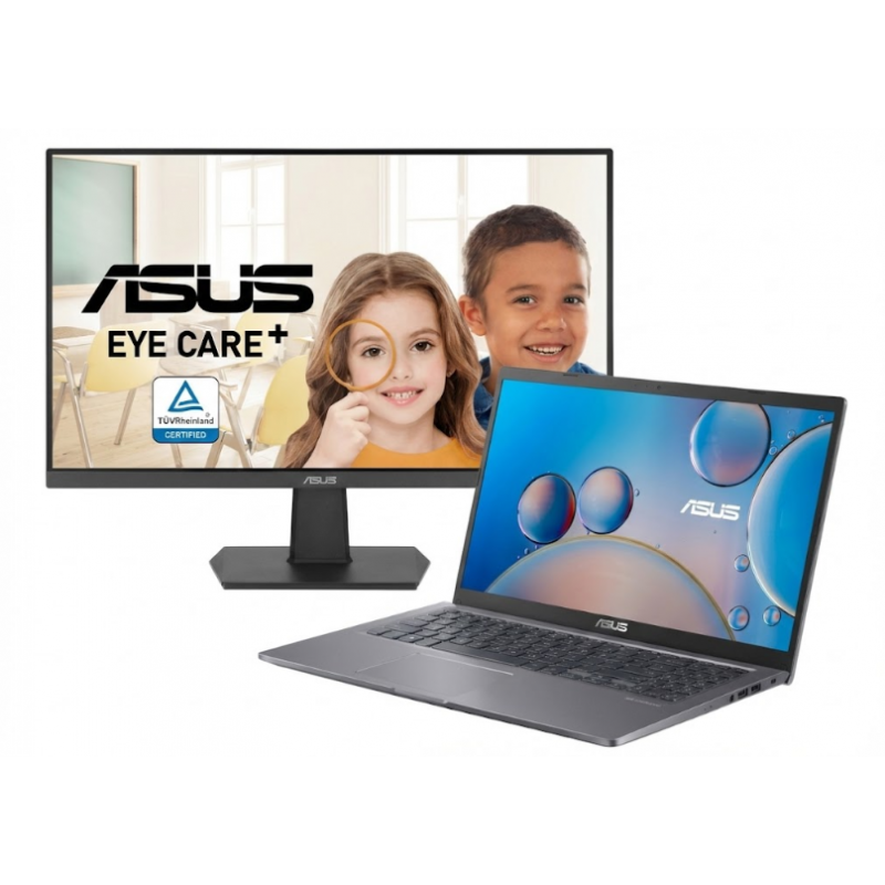 KIT ASUS NOTEBOOK X515EA I3 15.6 FHD 256 GB 4GB WINDOWS 11 + VA24EHF FHD IPS 100HZ 1MS