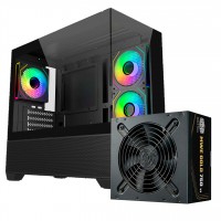 KIT COOLER MASTER 490 ELITE + ELITE GOLD 750W FM AWO CORD (Full Modular)