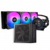 KIT COOLER MASTER ELITE GOLD 750W FM AWO CORD (Full Modular) + MASTERLIQUID CORE NEX DIGITAL 360 BLACK ARGB