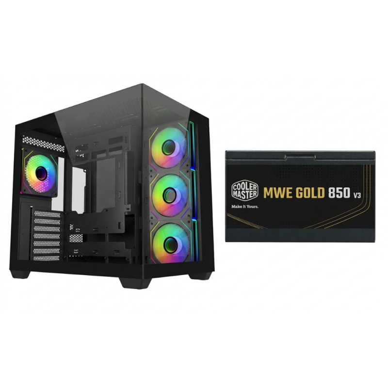 KIT COOLER MASTER MWE GOLD 850W V3 NM FR (No Modular) + ELITE 681
