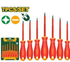KIT DE DESTORNILLADORES AISLADOS DE 7 PIEZAS - PLANOS: SL3.0 - SL4.0 - SL5.5 - SL6.5 + PHILLIPS: PH0 - PH1 - PH2 - AILSACIÓN: 1000V