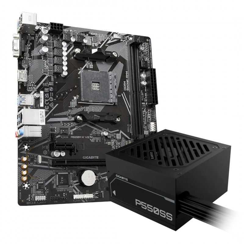 KIT GIGABYTE 550W 80 PLUS SILVER ATX 3.0 + A520M-K
