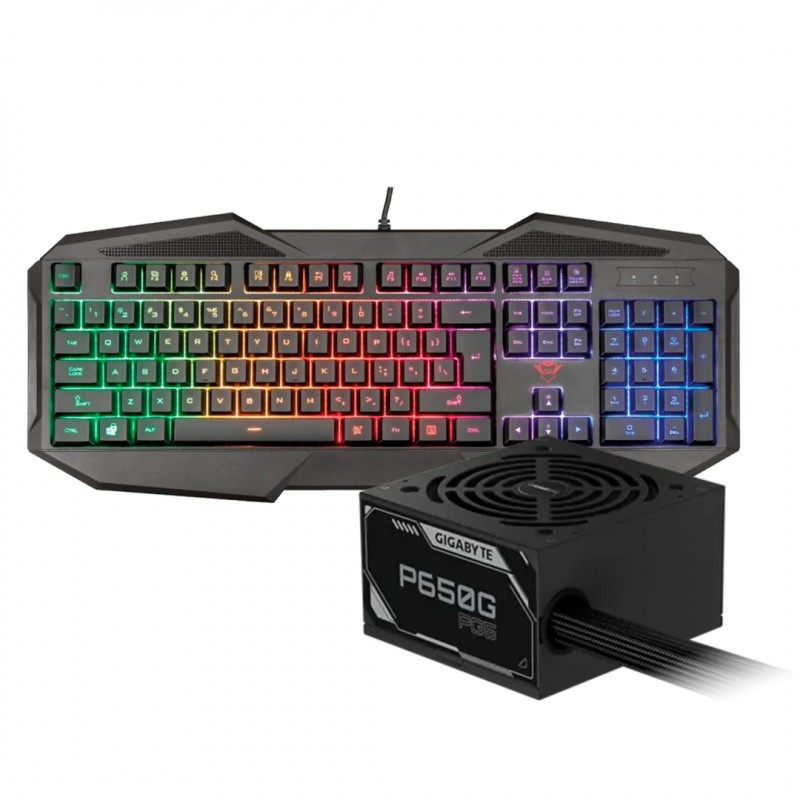 KIT GIGABYTE 650W GOLD PG5 + TRUST AVONN ES GXT 830RW