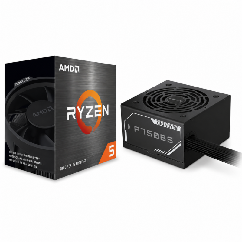 KIT GIGABYTE 750W 80 BRONZE + AMD 5500X3D