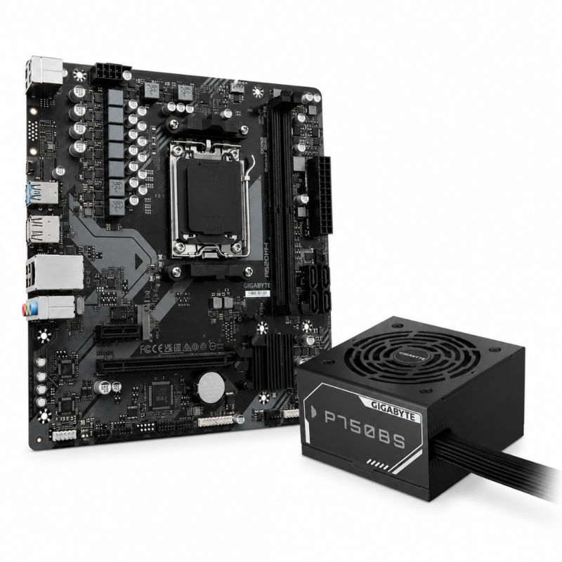 KIT GIGABYTE 750W 80 BRONZE + GIGABYTE (AM5) A620M H