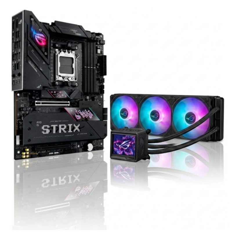 KIT MOTHER ASUS (AM5) ROG STRIX B850-E GAMING WIFI + WATER COOLER ASUS ROG RYUJIN III 360 ARGB EXTREME