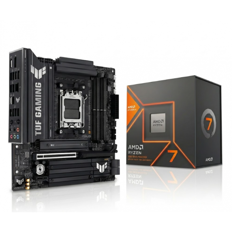 KIT PROCESADOR AMD (AM5) RYZEN 7 8700G + MOTHER ASUS (AM5) TUF GAMING B850M-PLUS WIFI