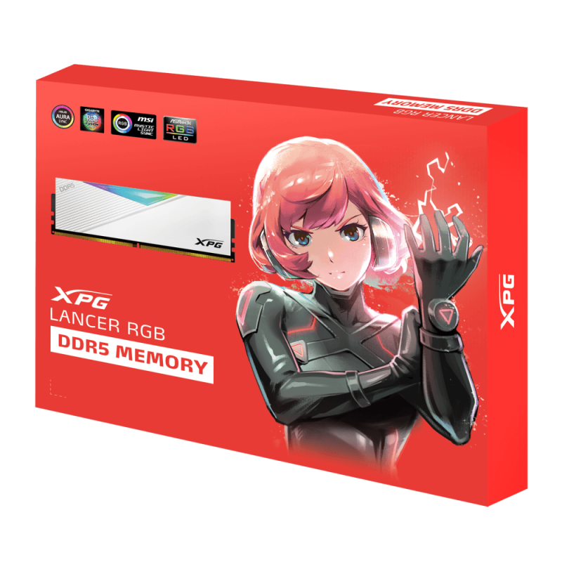 MEMORIA ADATA DIMM XPG LANCER DDR5 16GB 7200MHZ WHITE