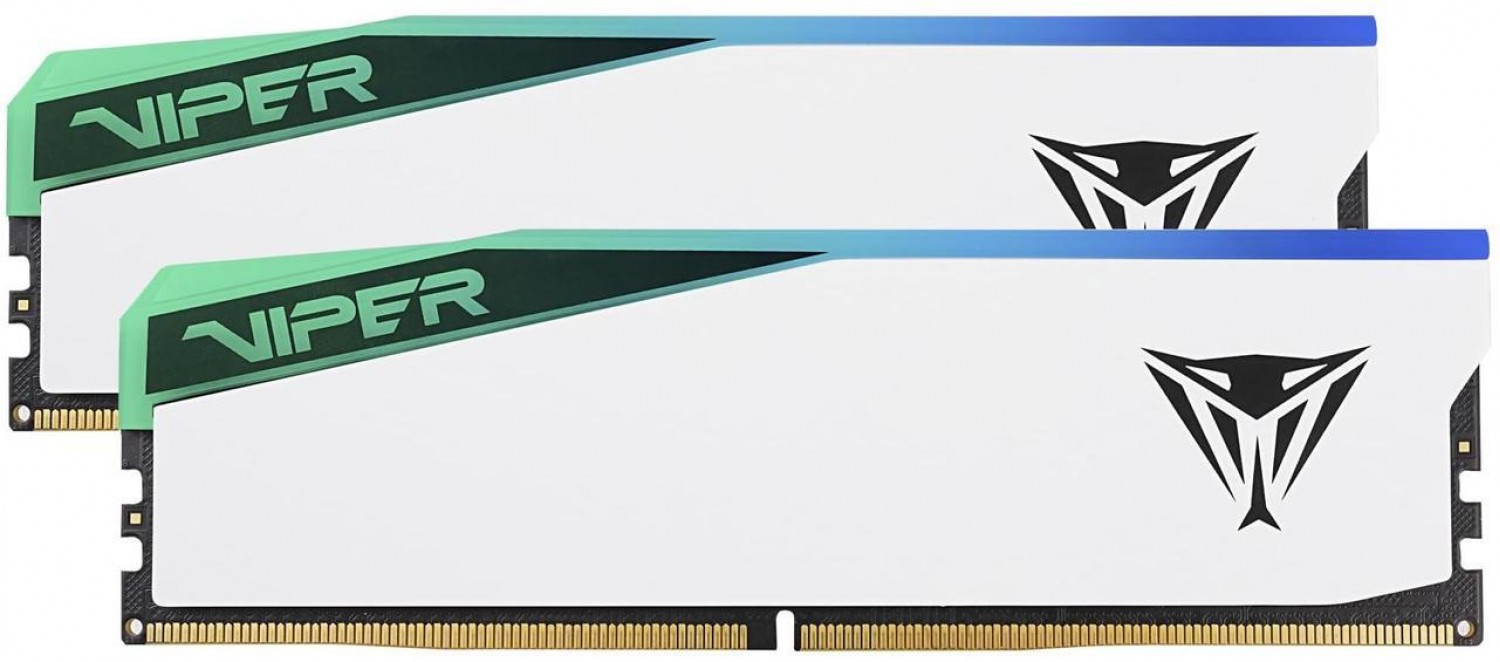 MEMORIA PATRIOT DDR5 VIPER ELITE 5 32GB DDR5 CL32 RGB 7000MTS WHITE HS DUAL KIT PE001045