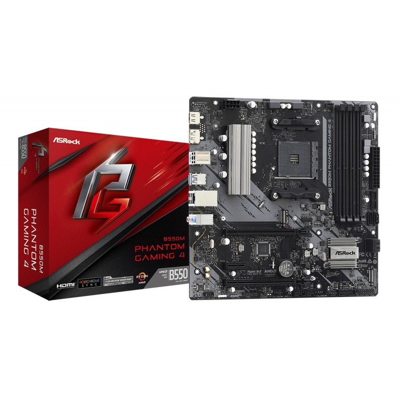 MOTHER ASROCK (AM4) B550M PHANTOM GAMING 4