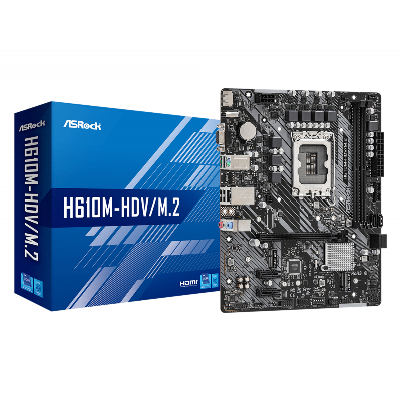 MOTHER ASROCK (LGA1700) H610M-HDV/M.2
