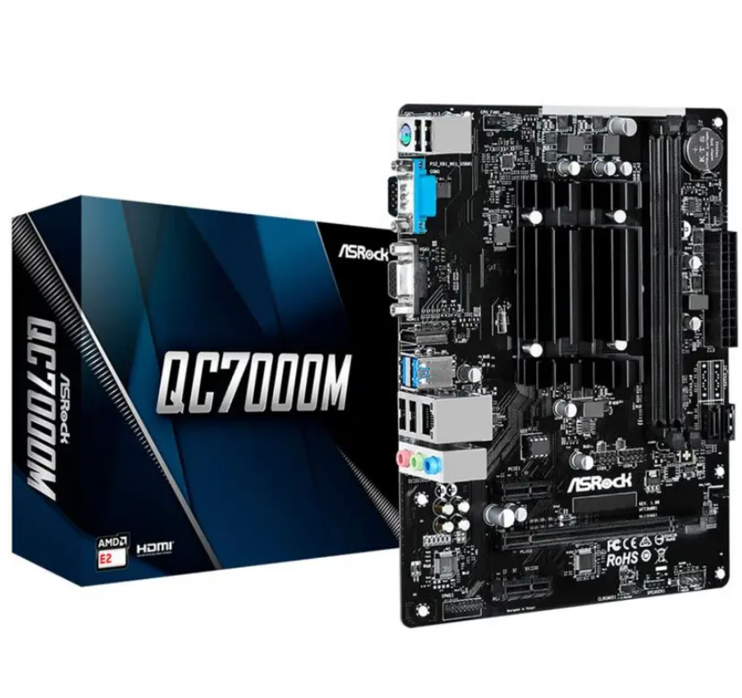 MOTHER ASROCK QC7000M CON CPU AMD QUAD CORE