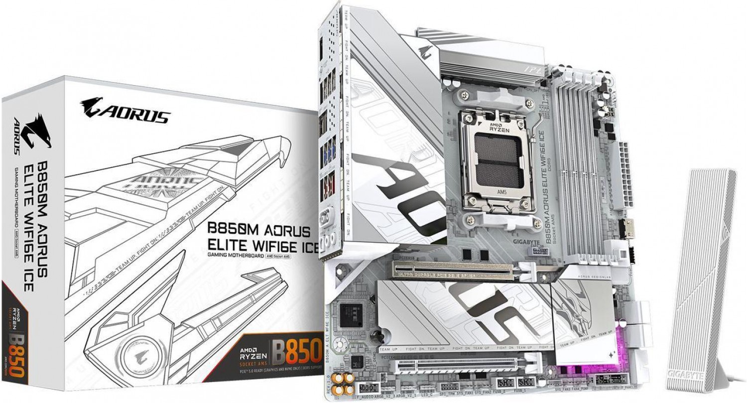 MOTHER GIGABYTE (AM5) B850M A ELT WF6E ICE