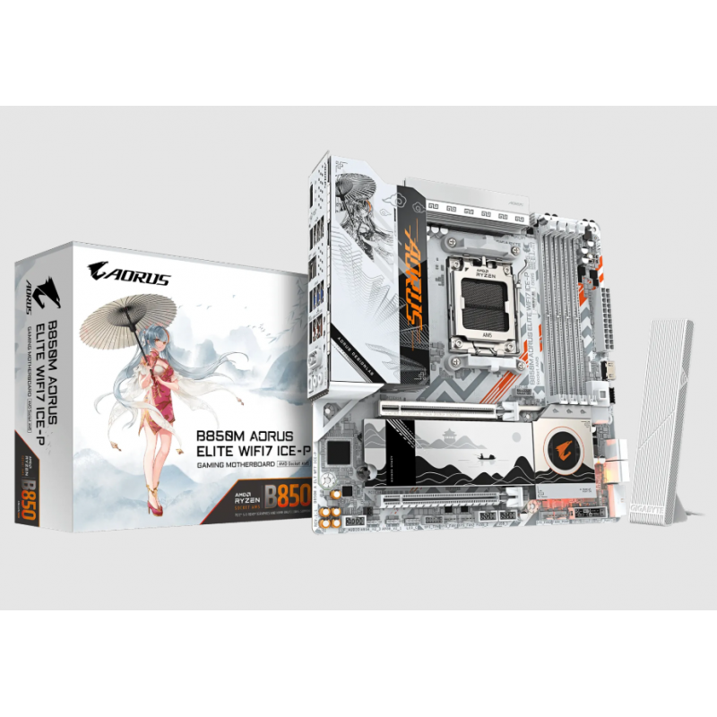 MOTHER GIGABYTE (AM5) B850M AORUS ELITE WF7 ICE-P