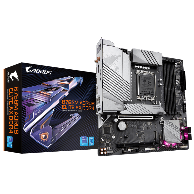 MOTHER GIGABYTE (LGA1700) B760M A ELITE AX DDR4