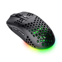 MOUSE GAMER GXTRUST 929 HELOX INALÁMBRICO RECARGABLE ULTRALIVIANO RGB NEGRO