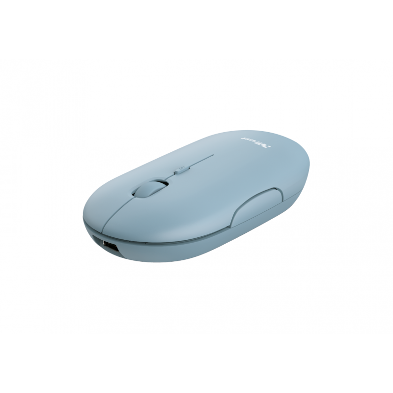 MOUSE TRUST PUCK WRL RECARGABLE BLUE