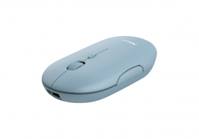 MOUSE TRUST PUCK WRL RECARGABLE BLUE