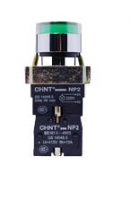 NP2-BW3361 24V VERDE PULSADOR LUMINOSO DE CUERPO METALICO DE 22 MM VERDE CON LED 24V Y CONTACTO NA