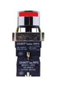 NP2-BW3461 24V LED ROJO PULSADOR LUMINOSO DE CUERPO METALICO DE 22 MM ROJO CON LED 24V Y CONTACTO NA
