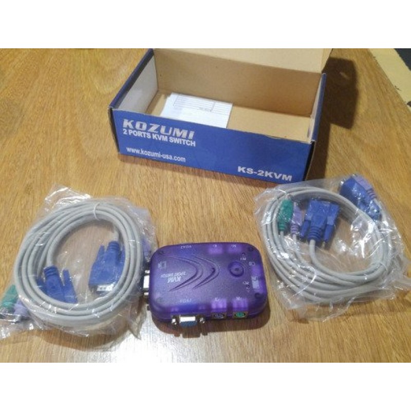 OUTLET KOZUMI KVM SWITCH 2 PORT KS-2KVM