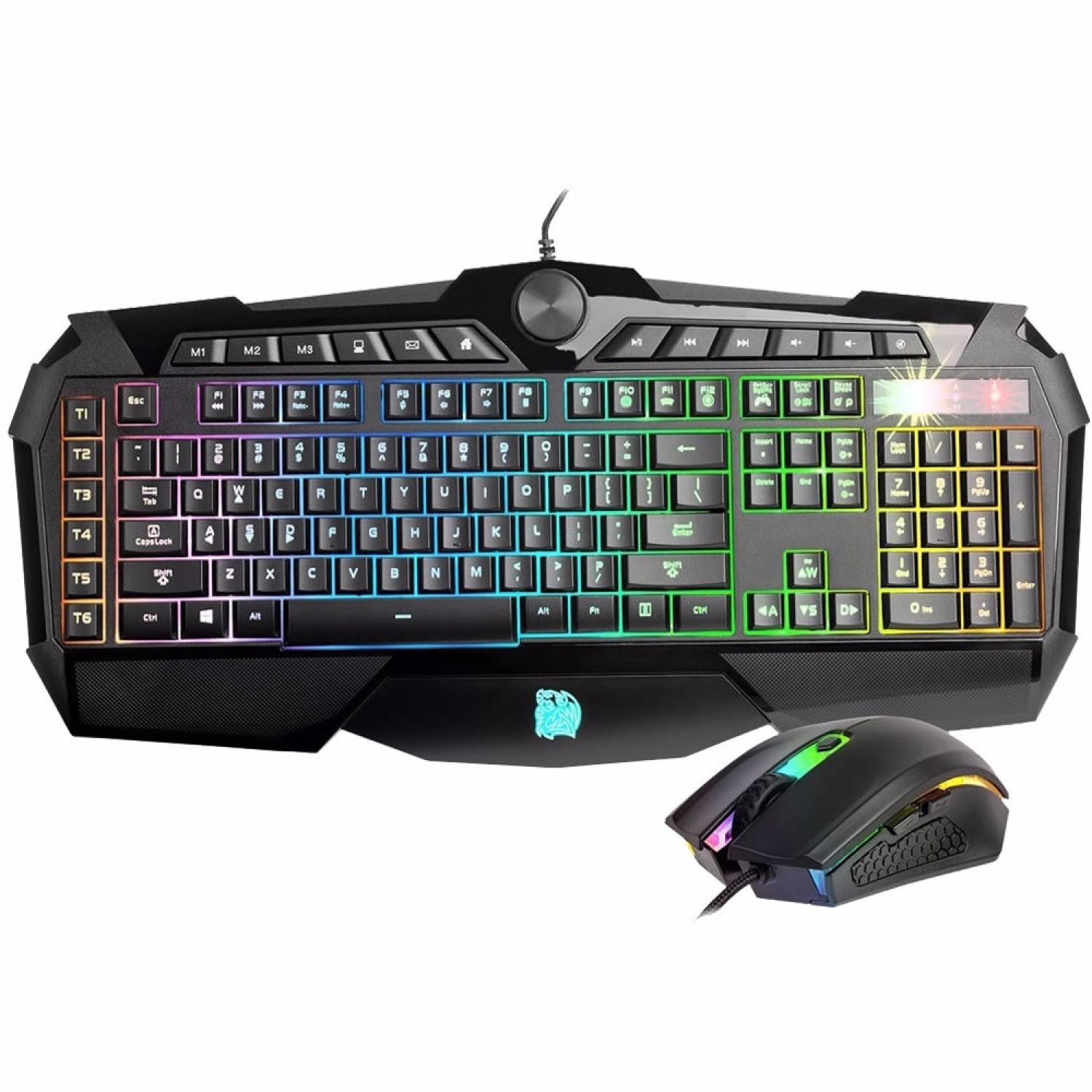 OUTLET TECLADO GAMER TT ESPORTS COMBO CHALLENGER PRIME RGB SP