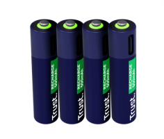 PILAS AAA RECARGABLES USB-C TRUST CON LUZ LED Y CABLE INCLUIDO (4-PACK)